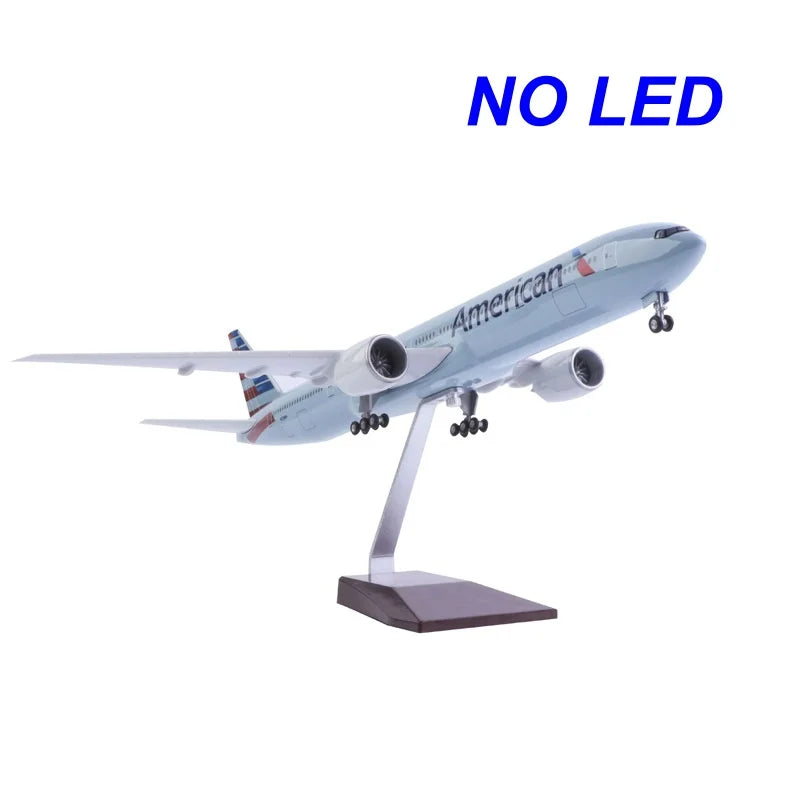 47cm Toys Model Airplane A320 B737 B747 B777 B787 MD-11 American Spirit NWA MD11 Resin Plane With Light Collection