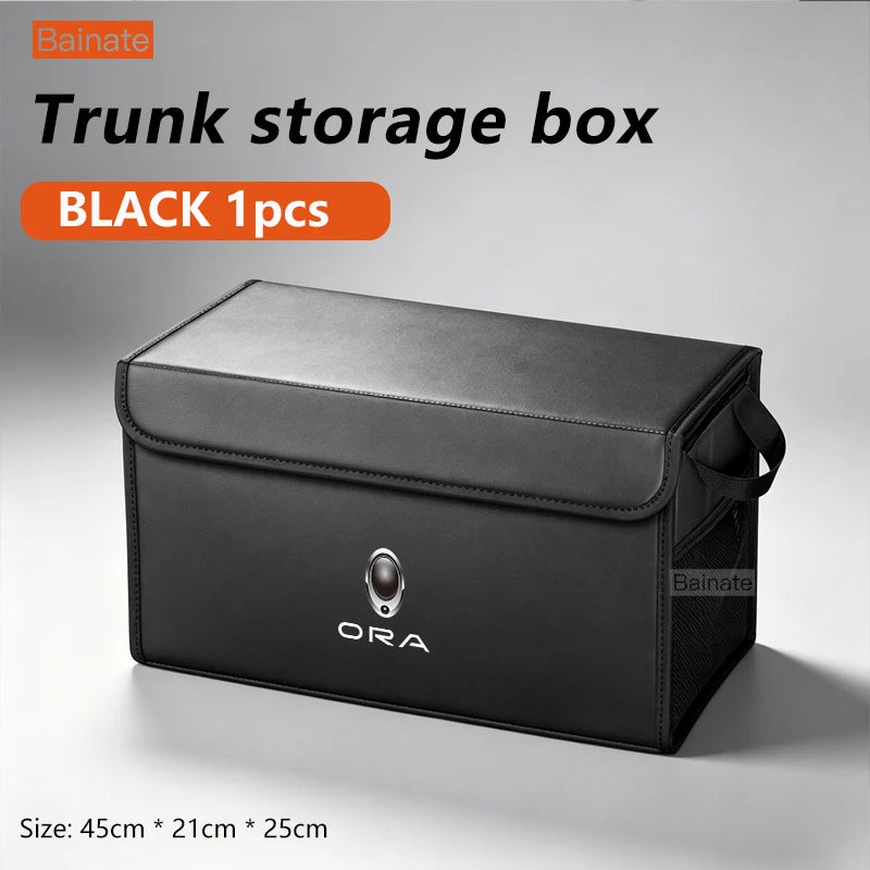 Car Trunk Foldable Storage Box For Gwm Ora Good Cat Gt Iq R1 07 R2 2025 2026 Multi-Functional Auto Interior Storage Accessories