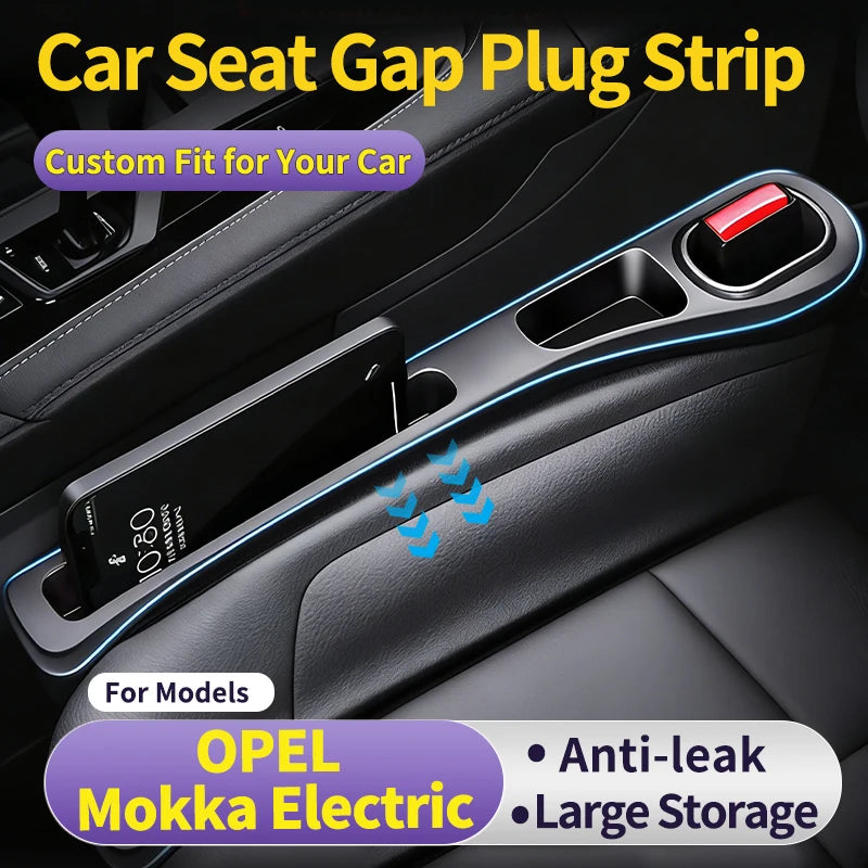 Custom Fit For OPEL Mokka Electric Car Seat Gap Filler Crevice Storage Prevents Phone Slipping Practical Side Storage Gadget 2pc