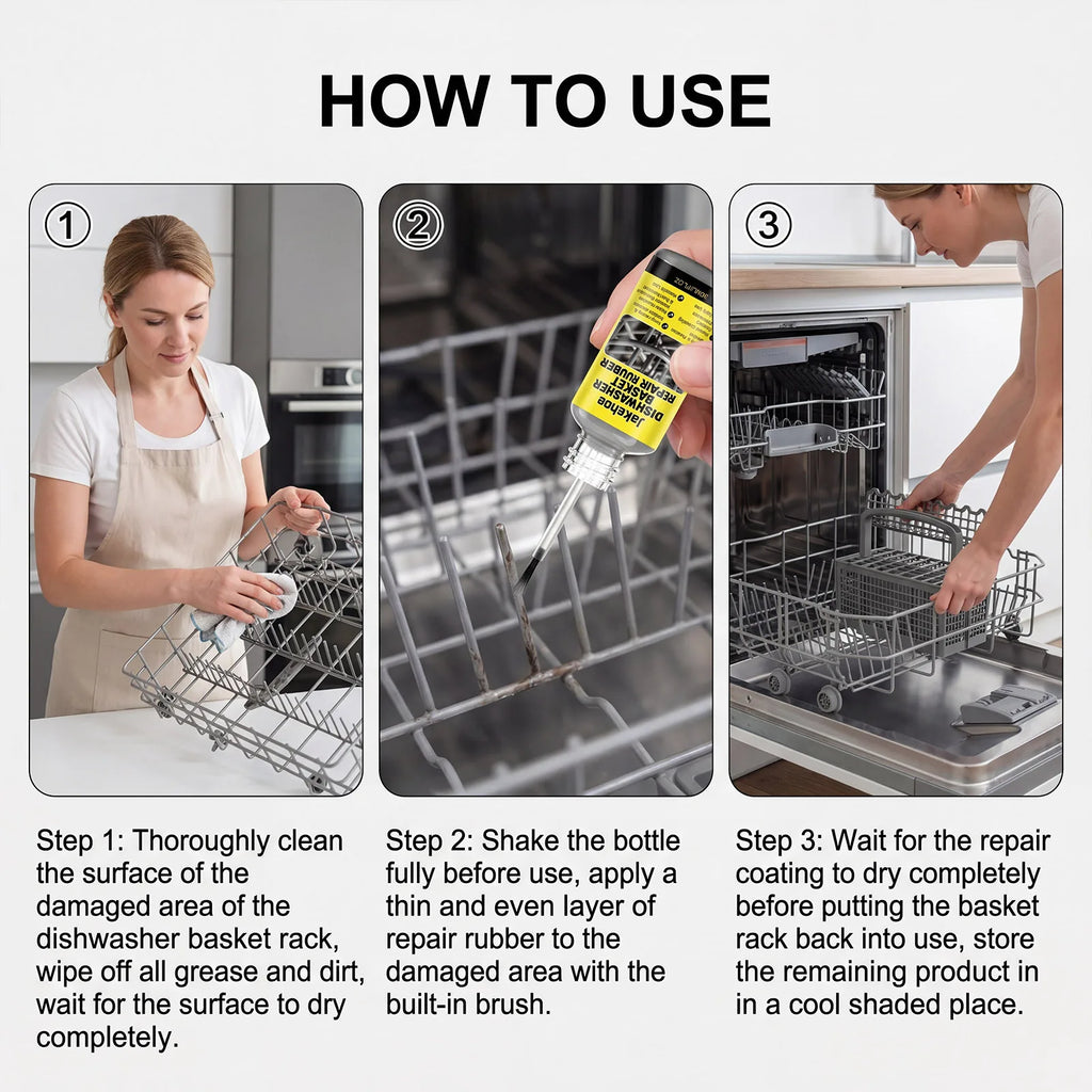 Dishwasher Basket Repair Glue Waterproof Rust Proof Strong Long Lasting Bond Quick Dry Touch Up Adhesive  for kitchen Utensil