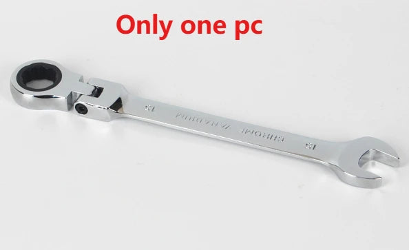 Ratchet Combination Wrench Set 6-32mm Gear Ring Ratcheting Combination Wrench Kit Metric Flexible Head with Canvas Bag Tools Set
