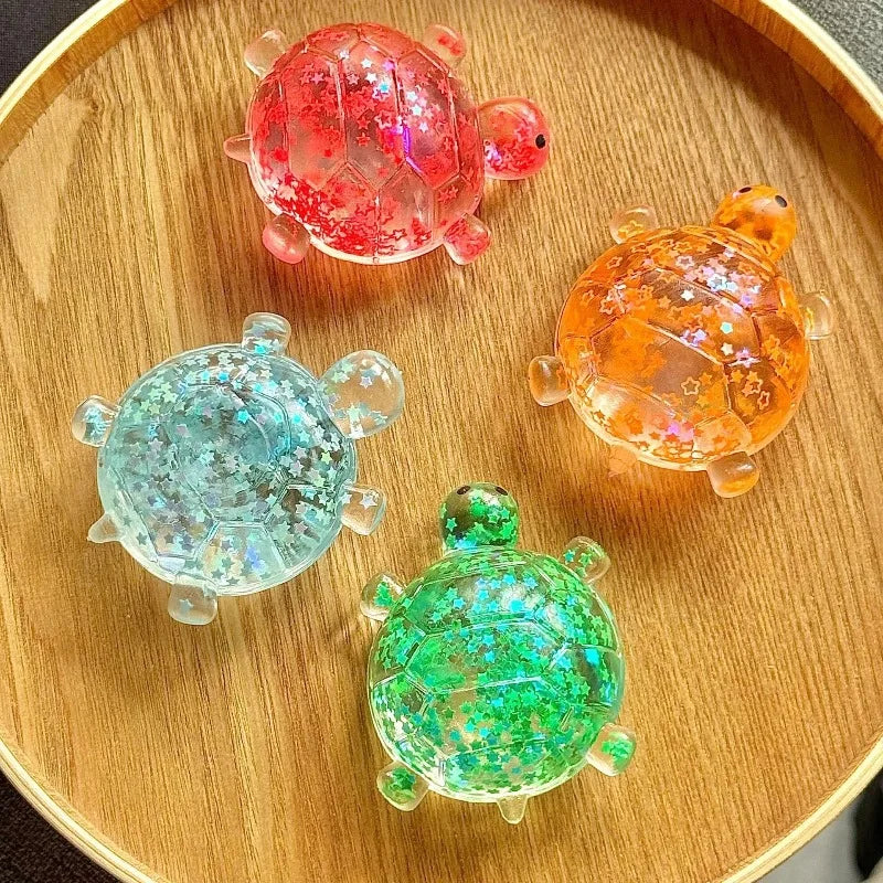 Large Maltose Glitter Turtle Axolotl Diamond Squeeze Stress Relief Toy High-Quality Slow Rebound Squeeze Stress Toy