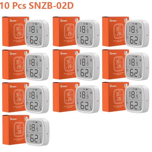 Intelligent SNZB-02D Humidity Sensor SONOFF Zigbee Smart LCD Temperature Sensor for Monitoring of Household Use with LCD Screen