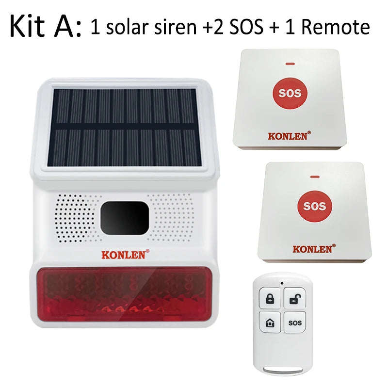 SOS Help Call Button Solar Emergency Alarm Siren Outdoor Panic Crisis Survival Self Defense Elderly Safety Alert Senior Old Care