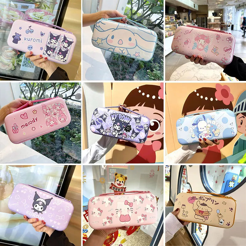 Cartoon Anime Storage Bag For Nintendo Switch Oled Game Console Case Travel Carrying Handbag JonCon Protective Cover Accessories