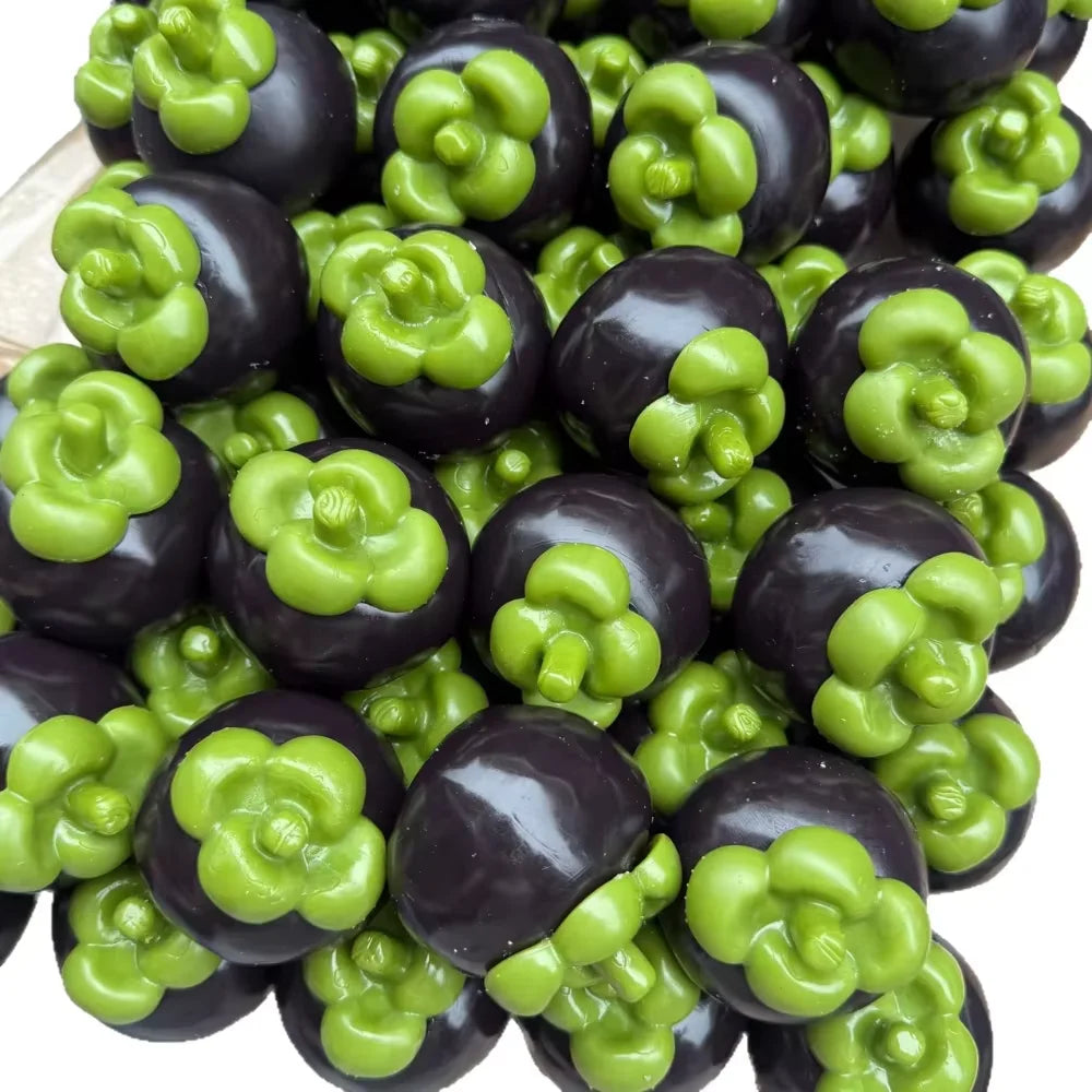 Soft Handmade Crispy Mangosteen Stress Ball Fidget Toy Crunchy Squeeze Ball Round Blocks Filled ASMR Anti Stress Toys for Adults