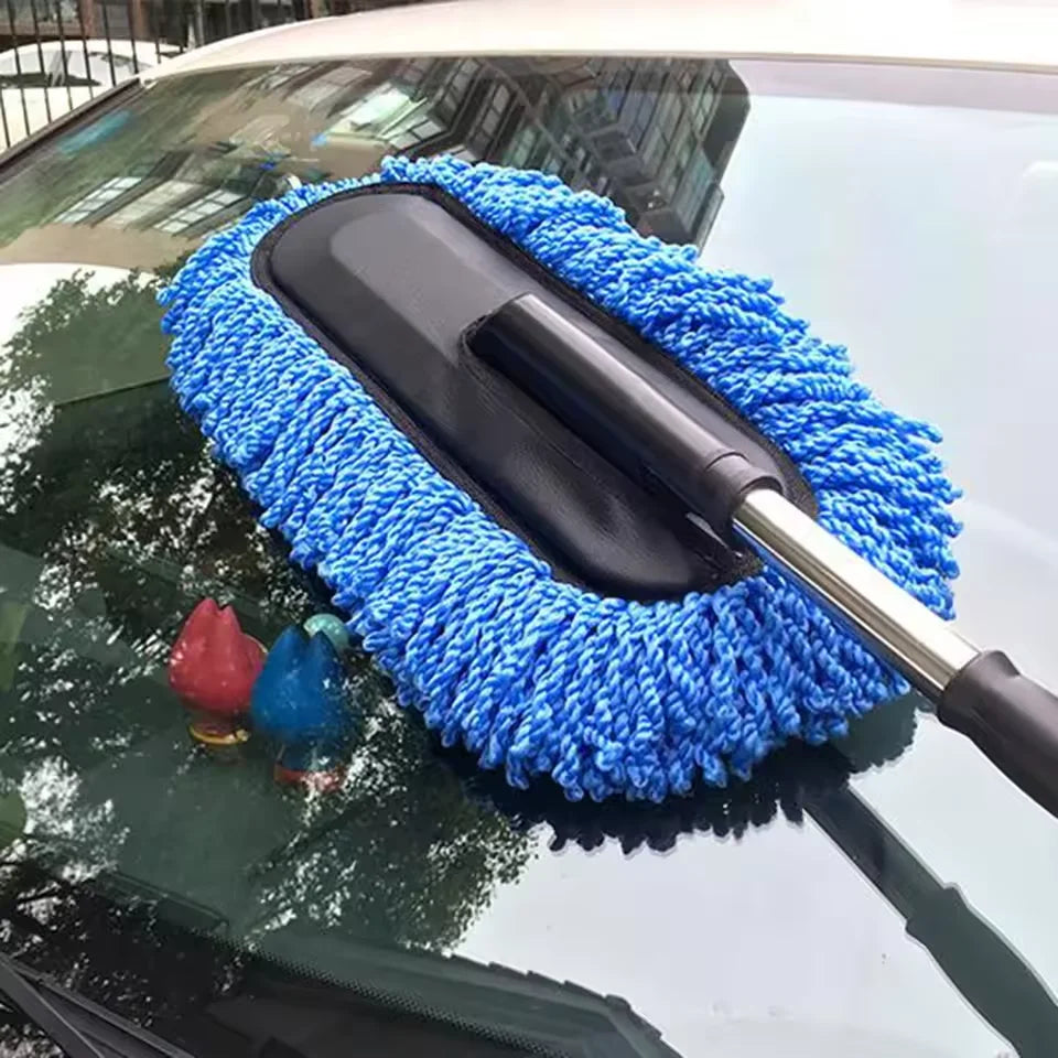 Car Washing Mop Scalable Handle Dust Remover Wax Brush Microfiber Car Cleaning Kit Soft Hair Duster Car Wash Tools Auto Parts