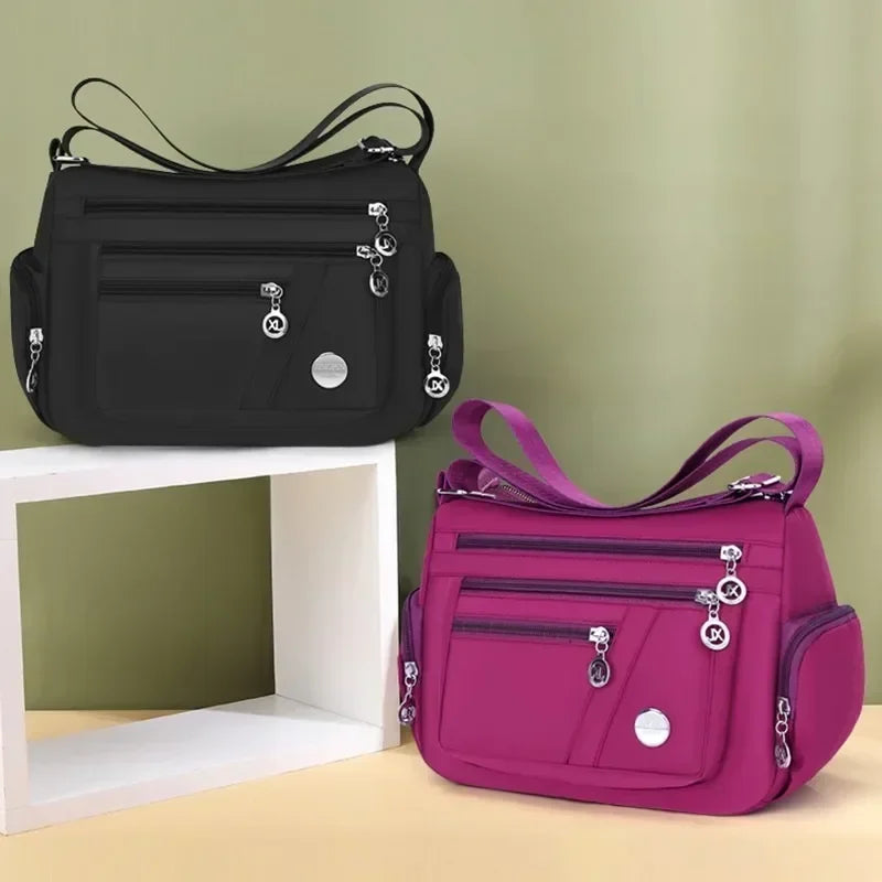 Multifunctional multi-compartment crossbody bag new lightweight leisure shoulder cloth bag cell phone coin purse