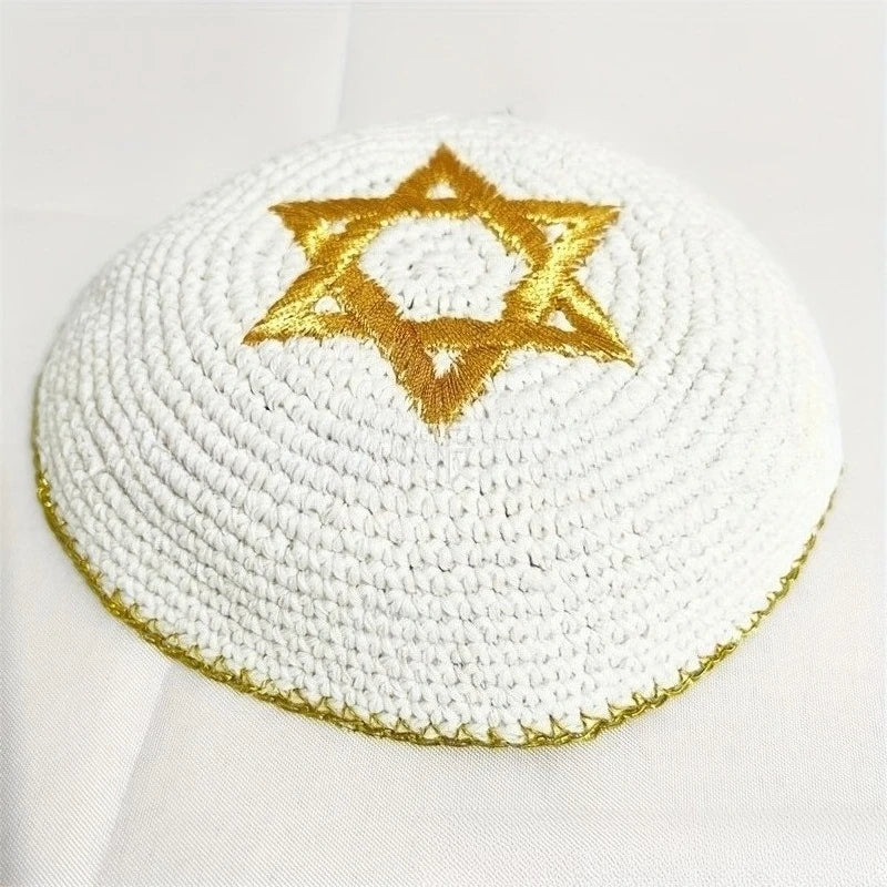 David Star Kippah Handmade Wire Cap Hanukkah Hat