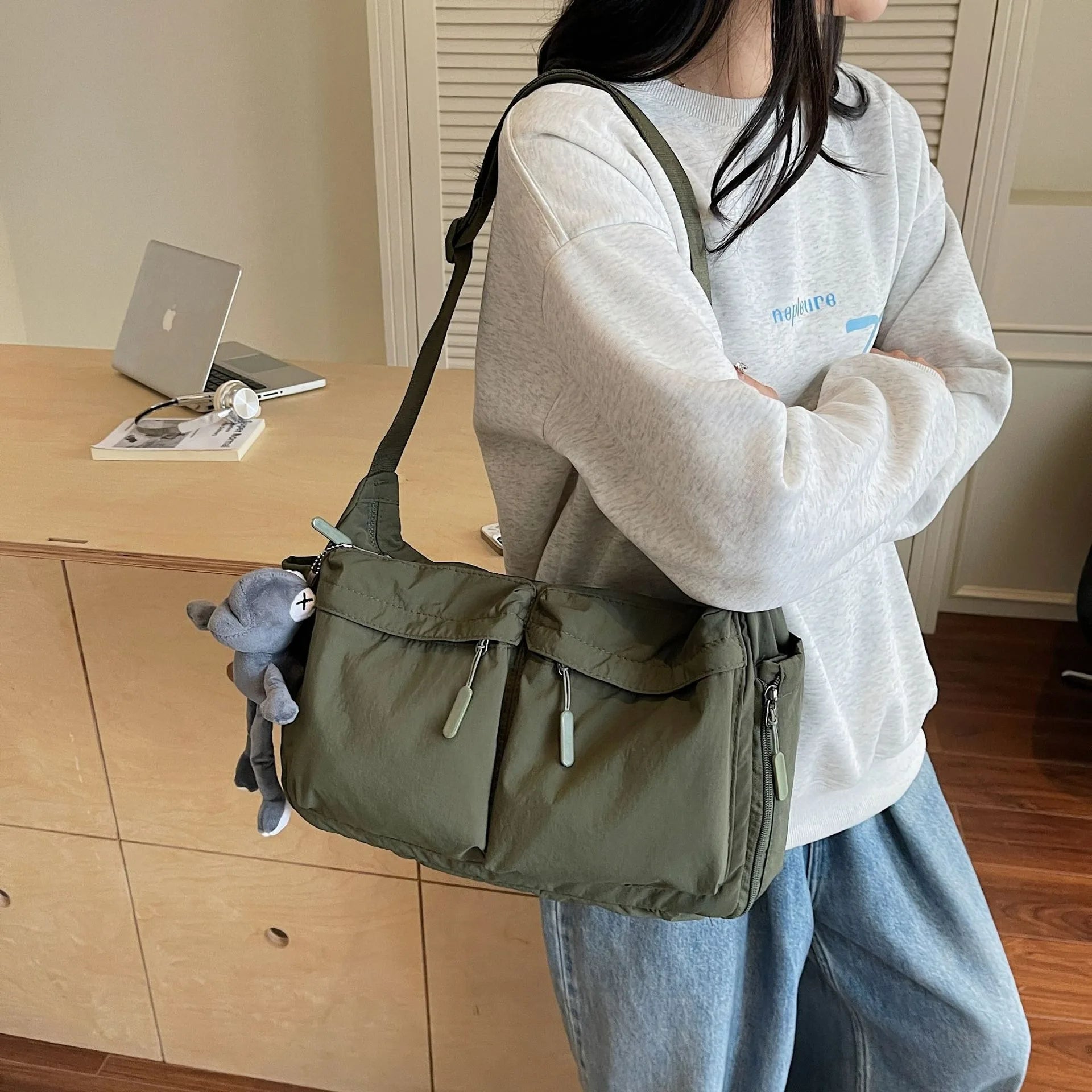 Spring and summer canvas bag women's new hot selling women's bag Youjia high-end sense one-shoulder crossbody bag light luxury n