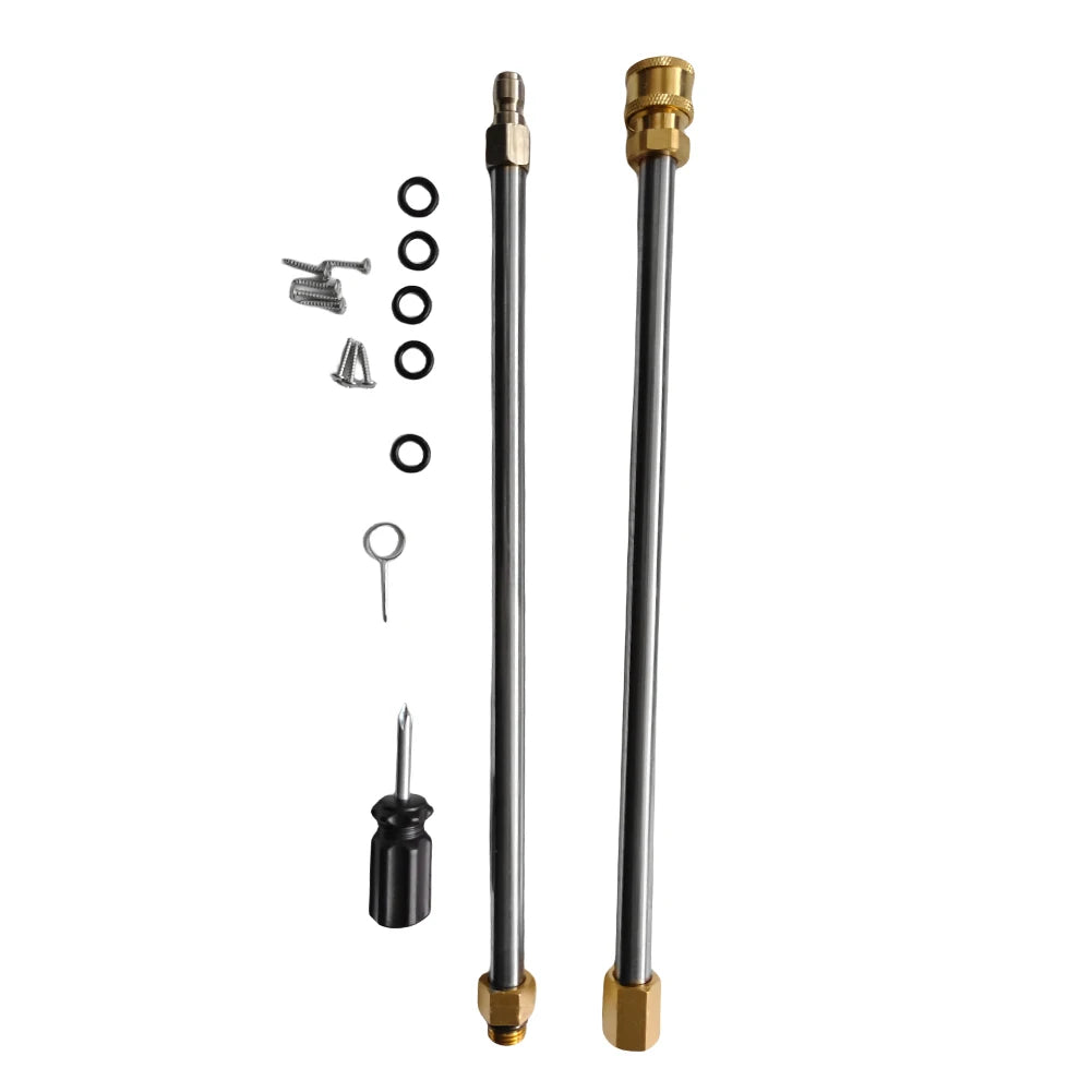 Floor Scrubber 1/4 Quick Connector Surface Cleaner 2500PSI Surface Cleaner Attachment with Extension Wand Replacement Nozzles