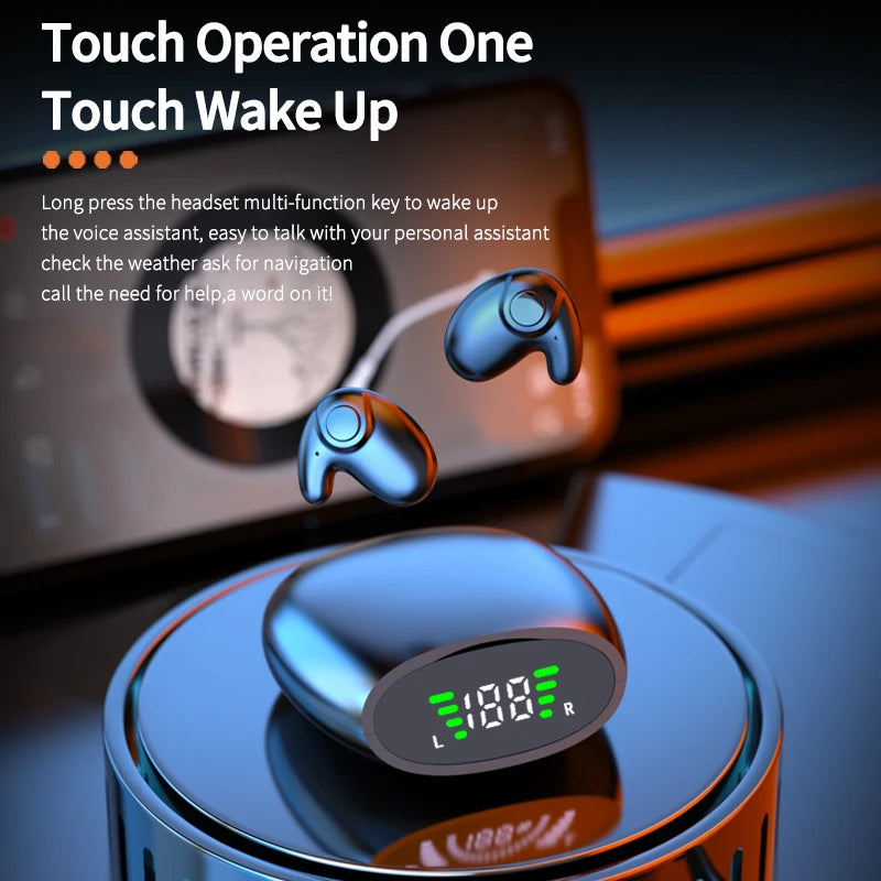 Bluetooth 5.3 Sleeping Earbuds Wireless Mini Headphones For Work TWS Earphone Stereo Hidden Headsets with Mic HD Call Waterproof