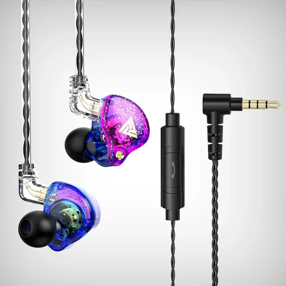 Original QKZ AK6 PRO headset HiFi fever bass in-ear wired mobile phone computer headset monitor with microphone