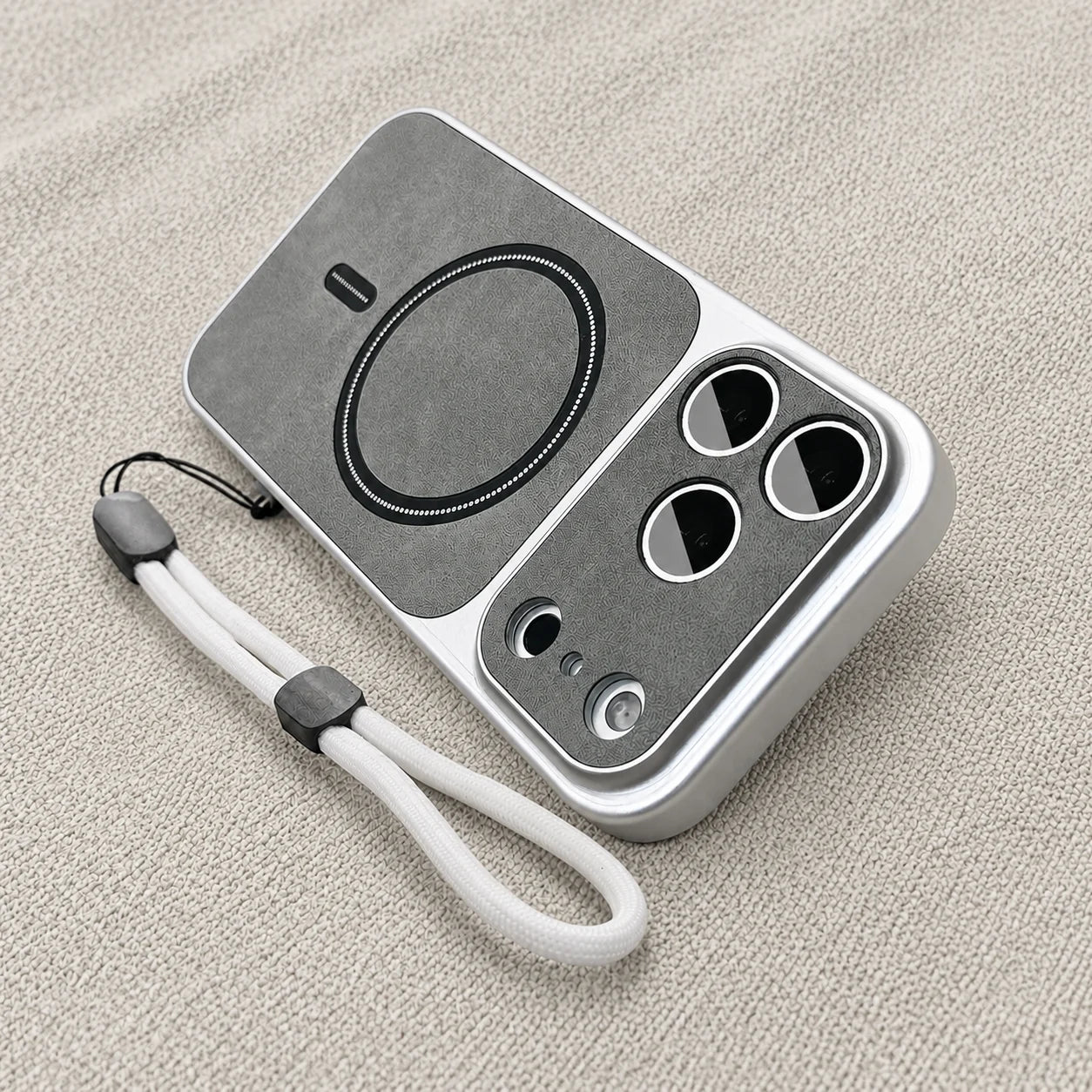 Luxury Matte Leather Magnetic Phone Cases for IPhone 17Air 17 16 15 14 13 Pro Max for Magsafe Wireless Charge with Lanyard Cover