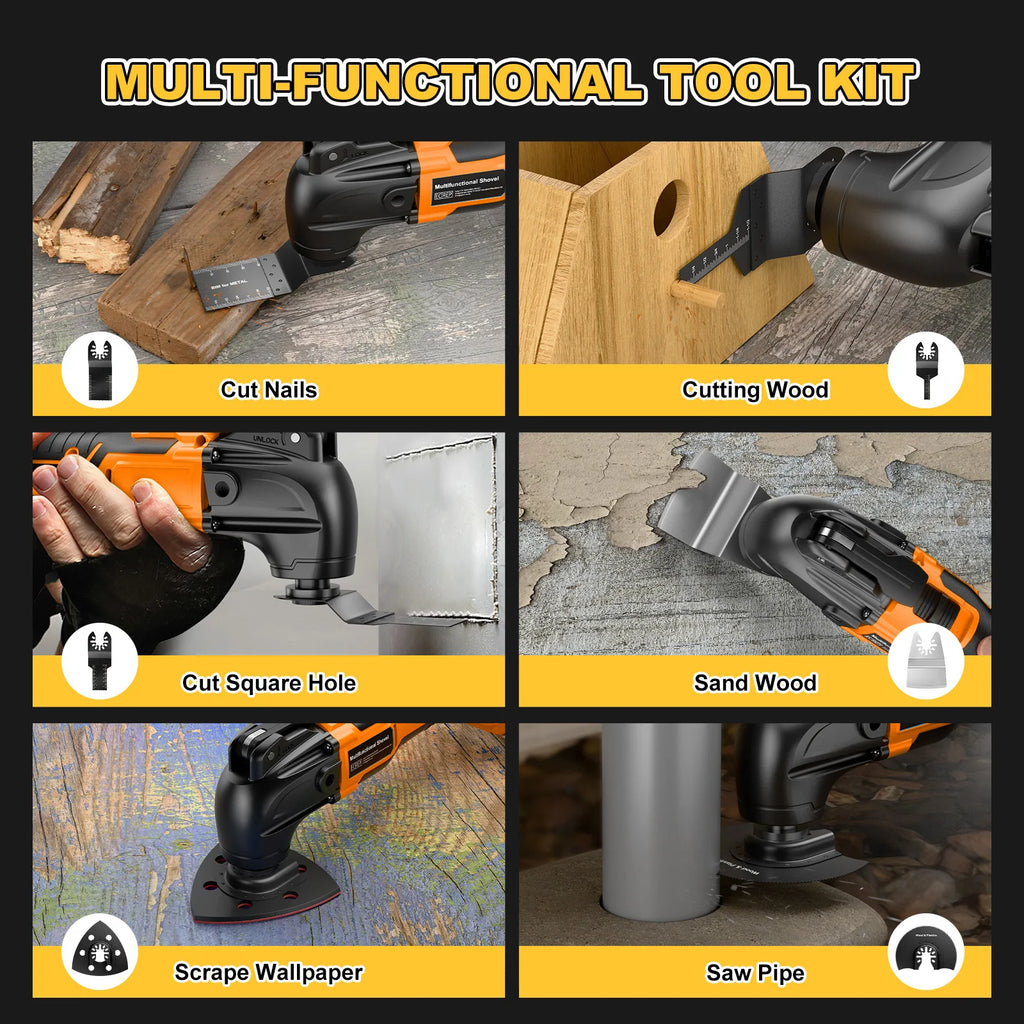 Oscillating Multi Tool For DEWALT 18V Battery Electric Saw Trimmer Oscillating Tool For Cutting Scraping Sanding Power Tool