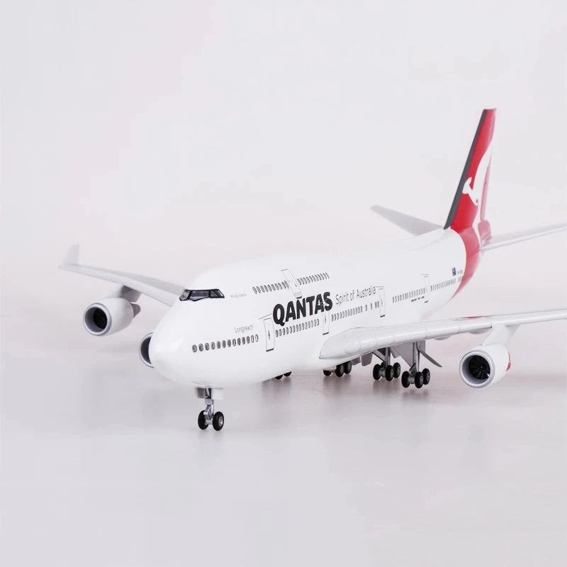 1:85 Scale 47CM Die-Cast Resin B787/B747/A380/B737 Airbus Australian Airlines Qantas Series Aircraft Model Toy With Lights and W