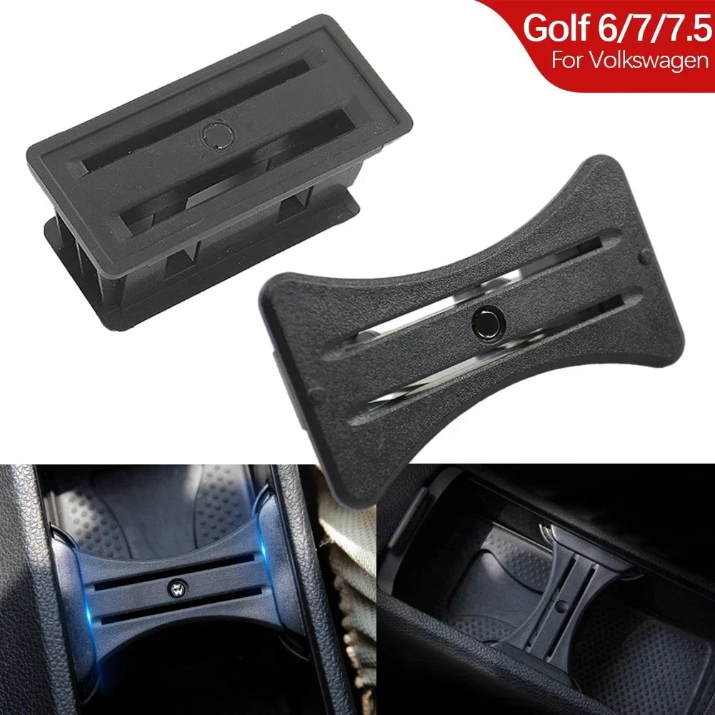 Car Water Cup Holder Limit Card Insert Coin Slot Center Console Panel For Volkswagen MK6 Golf 7/7.5 VW MK6 GTI R20 2008-2012