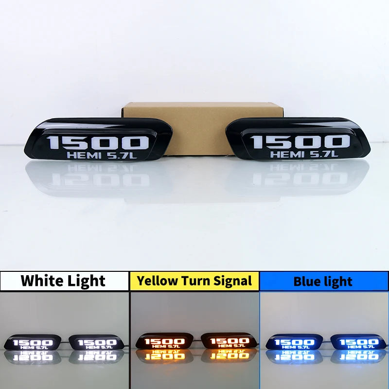 LED Hood Leaf Light Turn Signal Driving Light & Daytime Running Lights For Ram 1500 2019-2024 Aftermarket Parts