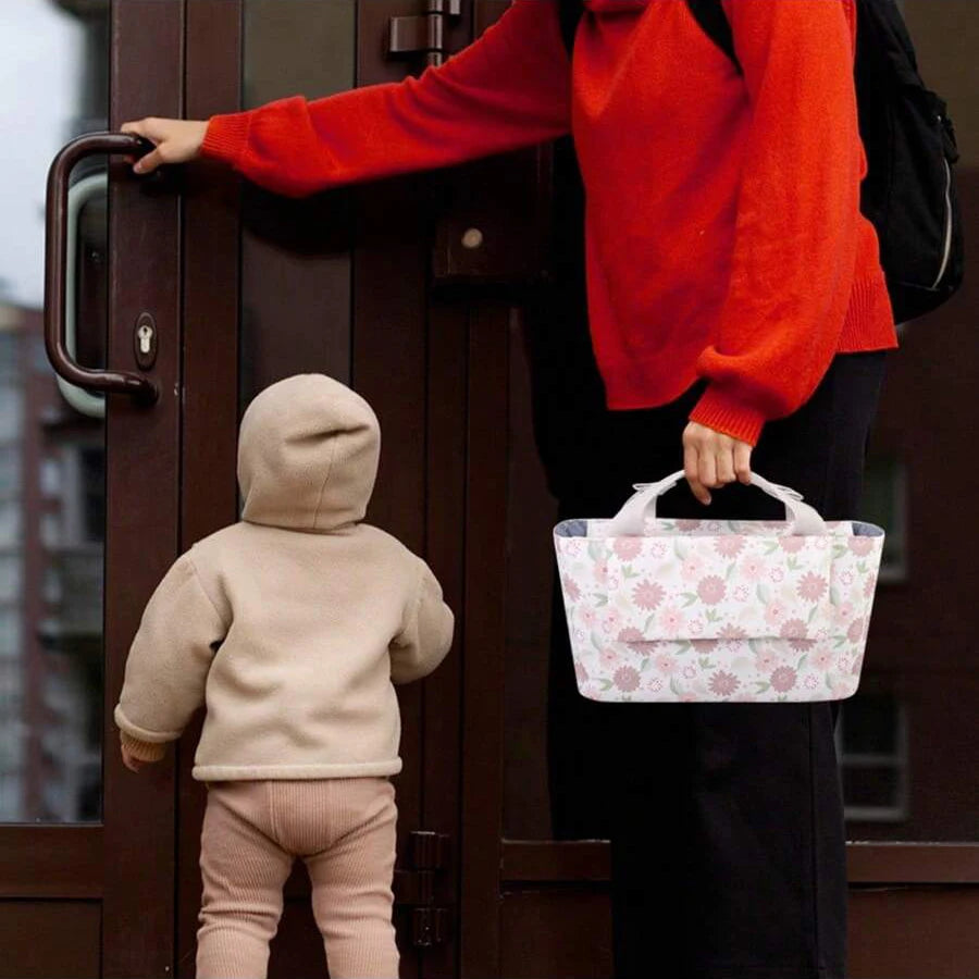 Large Capacity Baby Stroller Bag Hanging With Multiple Pockets Stroller Storage Hanging Bag Oxford cloth Magnetic Button
