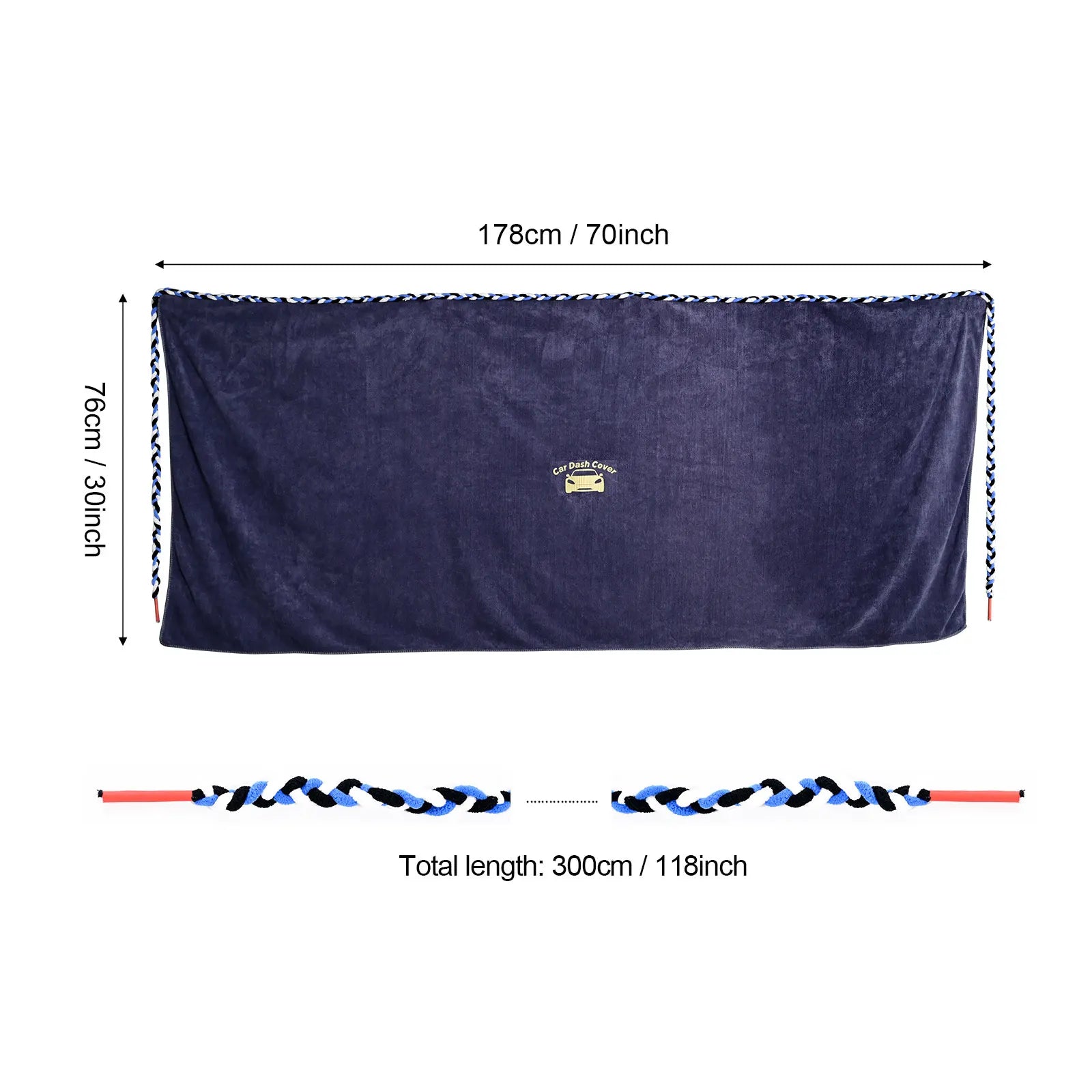 EHDIS Car Wash Dashboard Protective Covers with Soak Tint Rope Windshield Cleaning Protector Water Absorption Microfiber Towel
