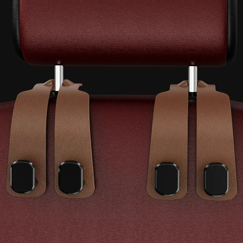 Universal Car Seat Back Hook Organizer - Heavy Duty Hanger for Bags, Coats and Groceries