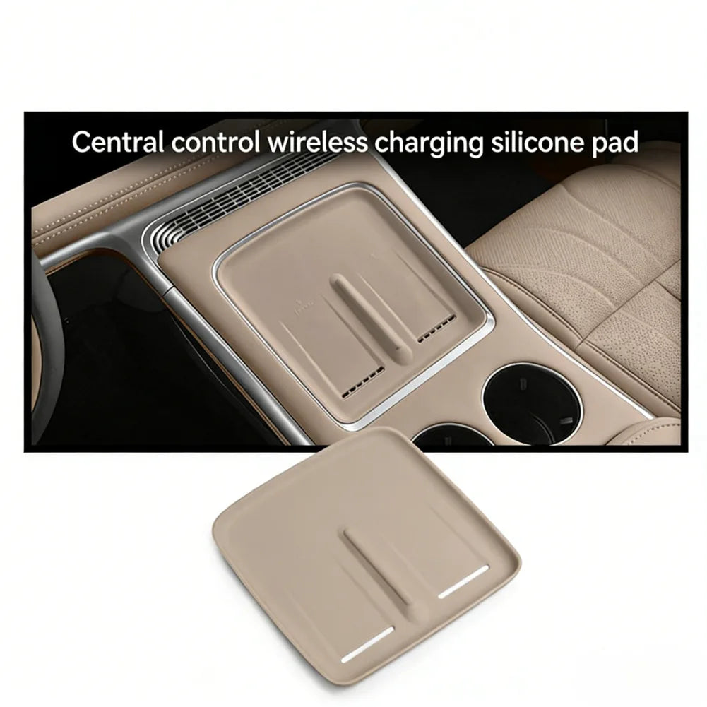 Car Center Console Wireless Charger Silicone Pad Anti Slip For XPeng For G9 2025 2026 Automotive Interior Accessories