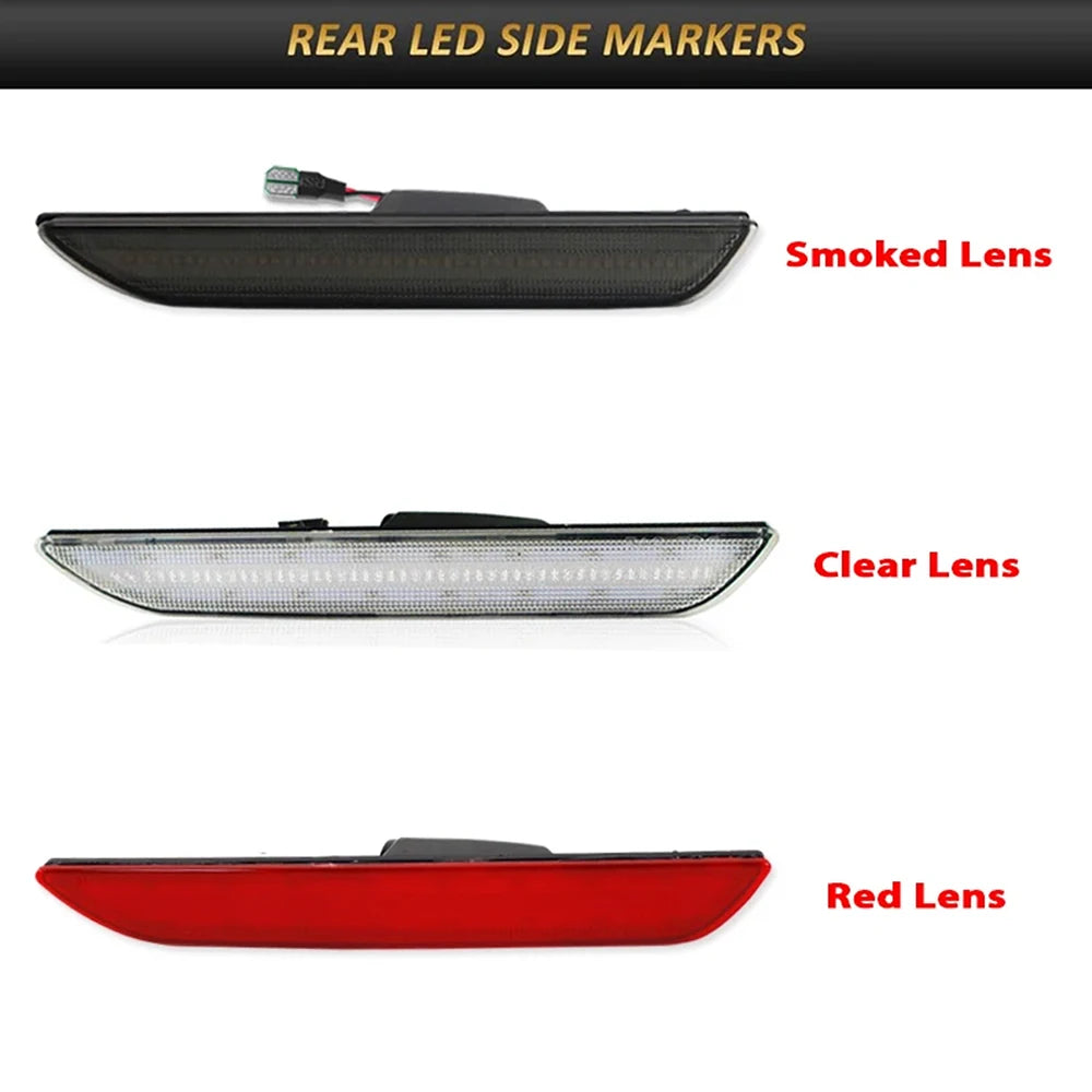2pcs LED Rear Side Marker Lights Lamps For Ford Mustang 2015-up OEM Replace