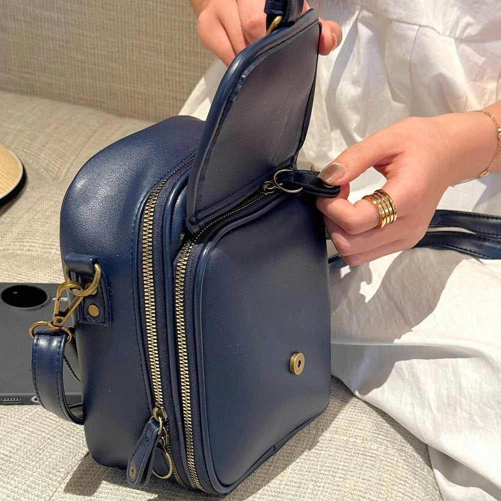 Retro Crossbody Bag Large Capacity Shoulder Bag Fashionable Mini Crossbody Purse Adjustable Removable Strap Wallet Purse