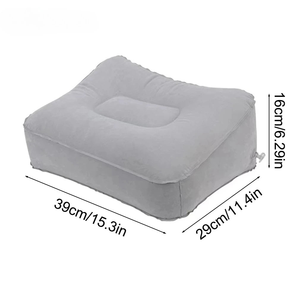 Inflatable Soft Footrest Pillow PVC Inflatable Foot Rest Pillow Cushion Air Travel Office Home Leg Up Relaxing Feet Almohada