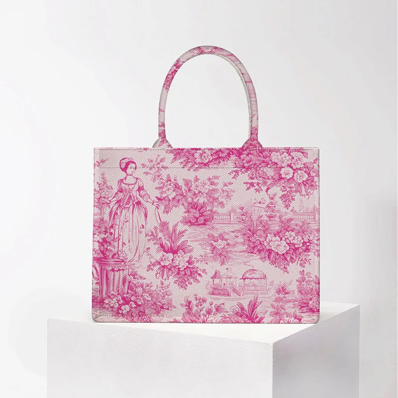 2026 New Personalized Custom Women's Tote Bag, Canvas Printed Handbag, Large Capacity Beach Bag