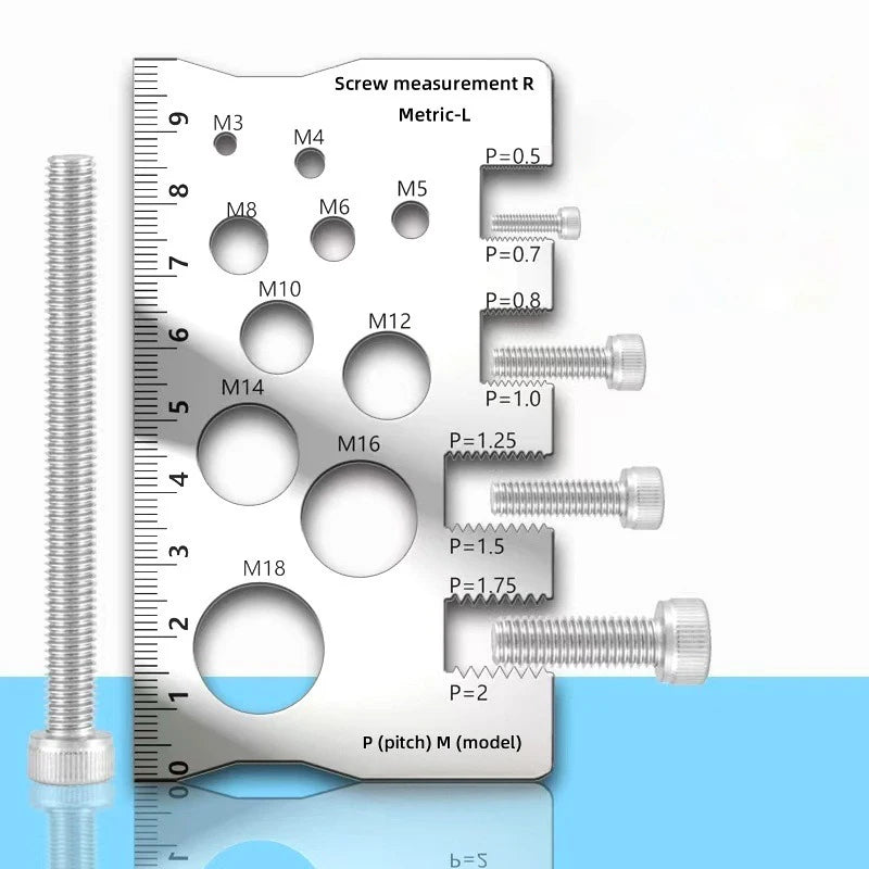 High-Accuracy Industry Standard Pitch Gauge, Ideal for Measuring Bolt, Nut, Screw Thread