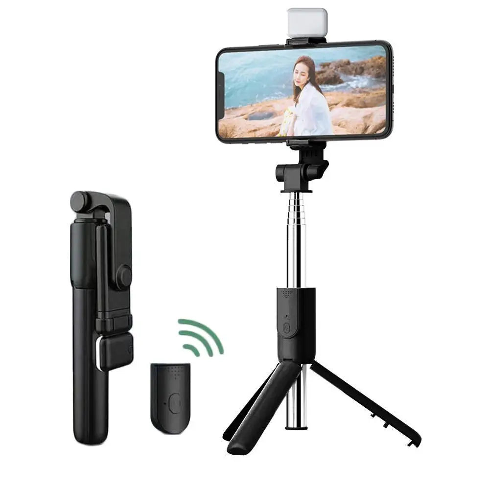 3 in 1 Selfie Stick Tripod With Wireless Bluetooth Remote Extendable Phone Holder Stand For Live Stream Vlog