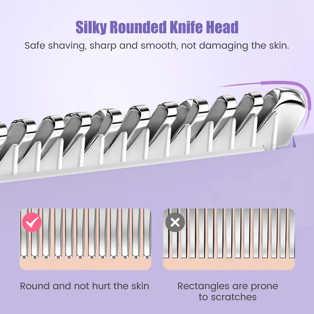 2026 New 2in1 Electric Razor for Women Painless Hair Removal Rechargeable Body Trimmer Underarm Mustache Epilator Shaver
