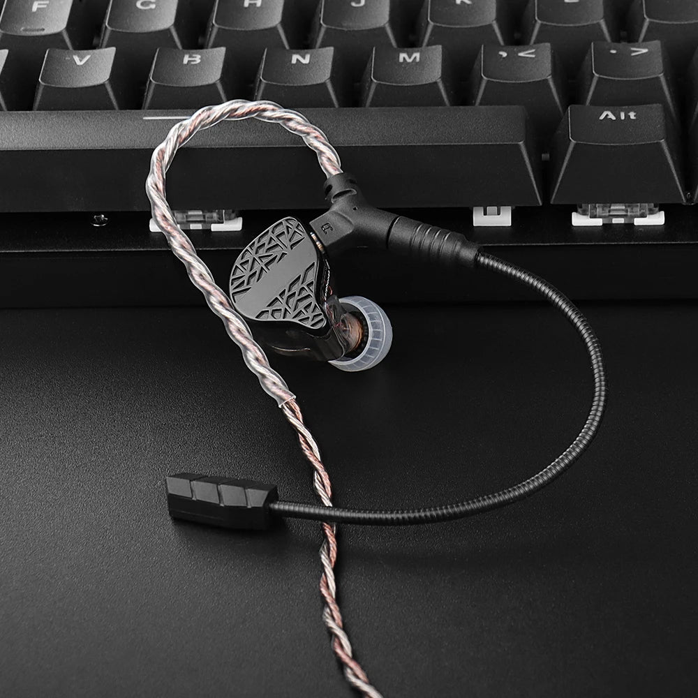 TRN RedChain Plus Gramr Gaming Earphone Upgrade Cable with Detachable Microphone 3.5mm 1.2M/2M Headphone TRN Official Store