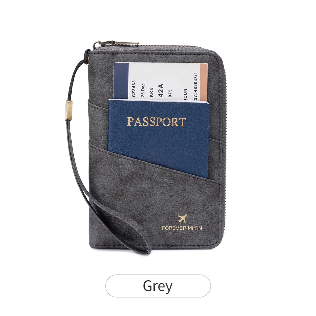 Travel Wallet Passport Credit Card Holder Organizer Cash Holder Document Bag Multifunction Purse Travel Pack Clutch Storage Bag