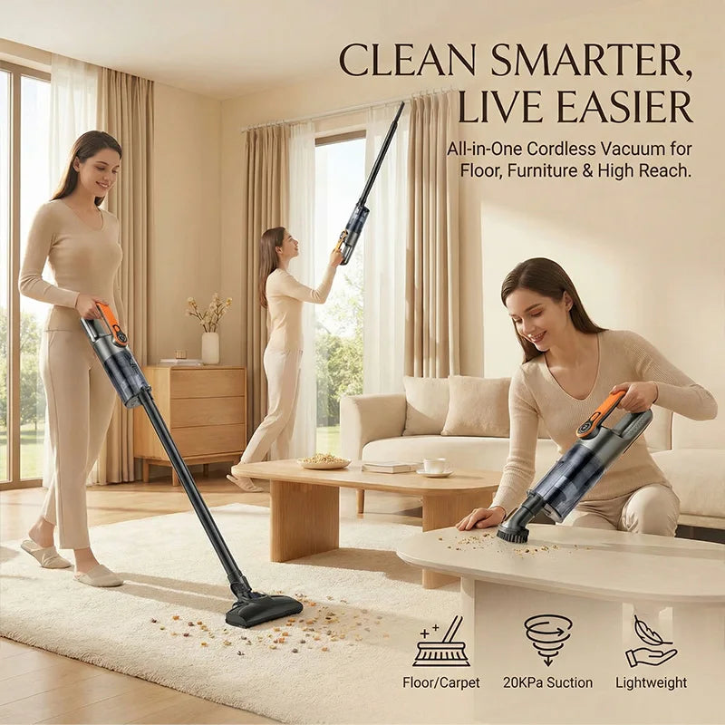 Multifunction Wireless Handheld Car Vacuum Cordless Handheld LED Lighting Chargeable Auto Vacuum for Home & Car Mini Cleaner