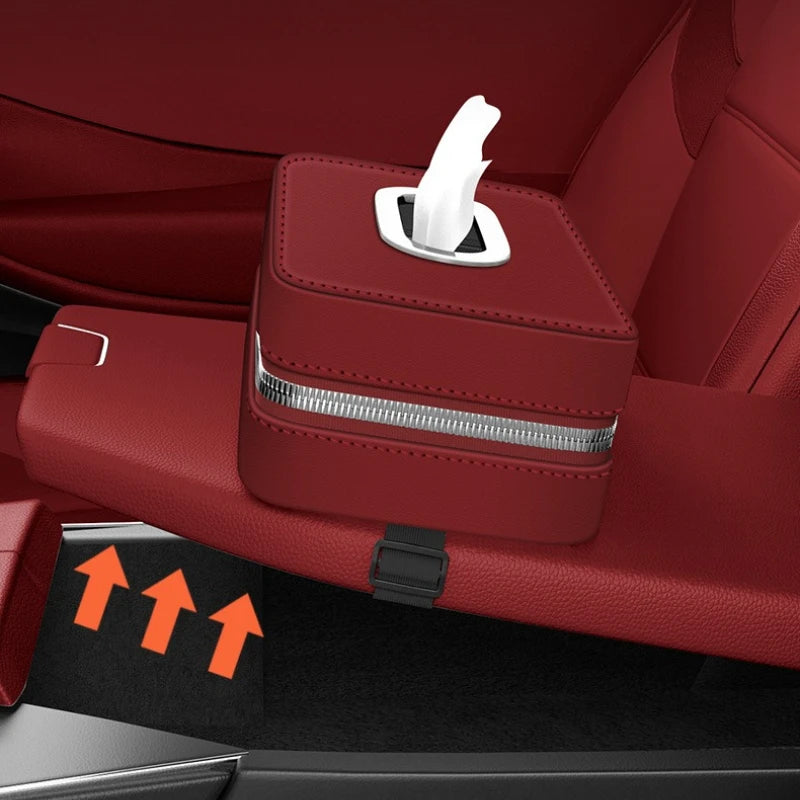 Universal Car Seatback Tissue Box Napkin Storage Case Paper Towel Bag Accessories hanging type car interior supplies