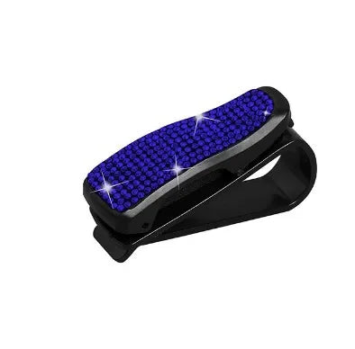 Diamond Glasses Holders Car Sun Visor Sunglasses Eyeglasses Mount With Ticket Card Clip Car Interior Accessories Glasses Holder