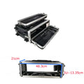 Portable ABS Cabinet with Main Body Depth 210mm, Aviation Box Chassis Rack Shockproof Case for 19 inch Receiver