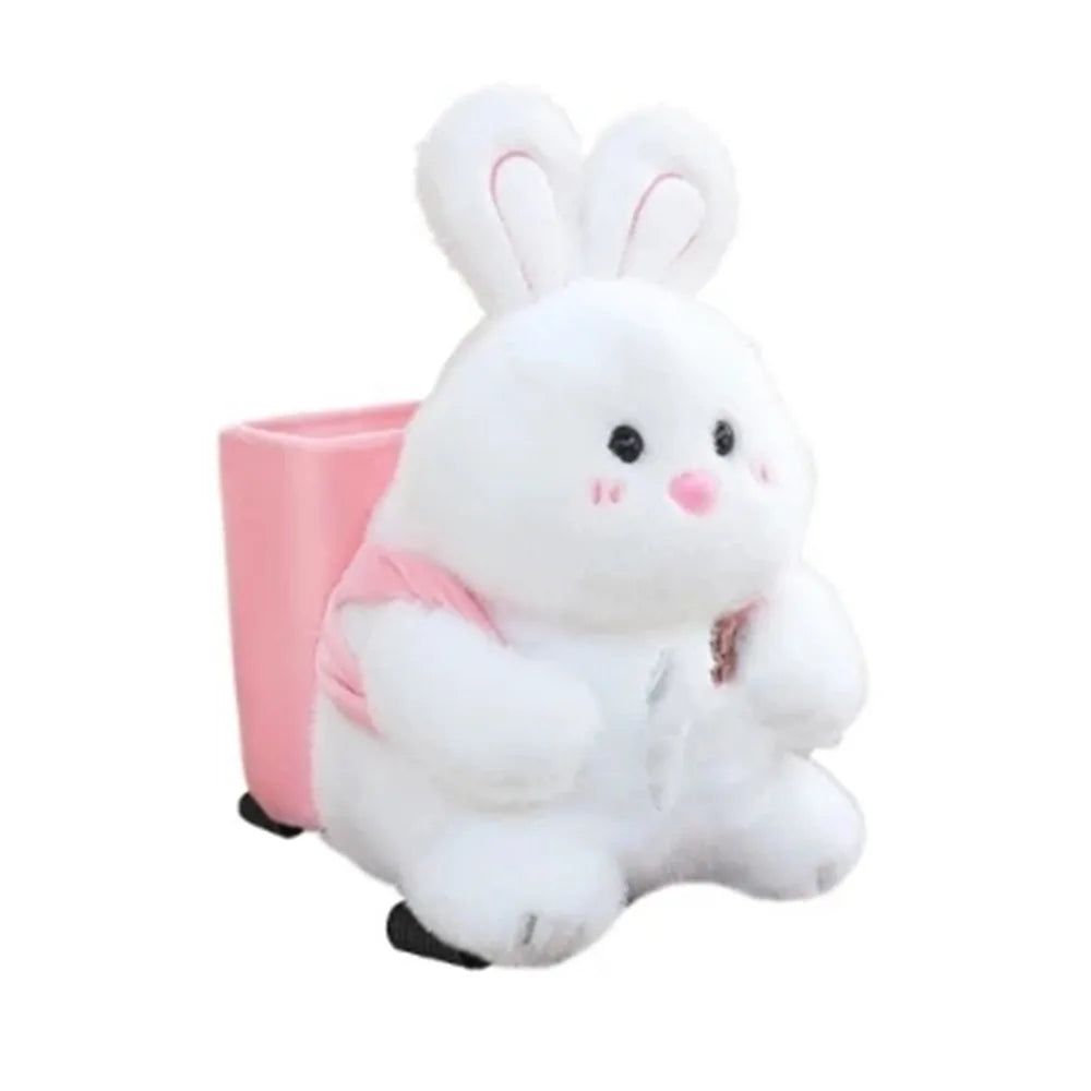 Plush Bear Car Tissue Box 2-in-1 Car Tissue Box and Trash Can Cute Napkin Tissue Paper Holder Creative Car Armrest Tissue Case