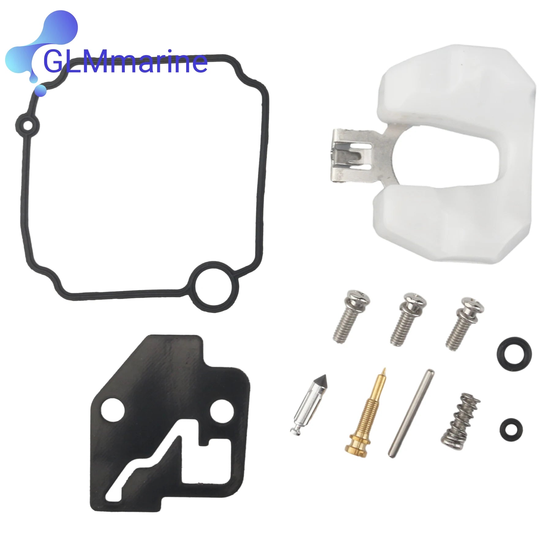 Outboard Carburetor Repair Kit 66M-W0093-00 Compatible with Yamaha 9.9HP 13.5HP 15HP 4-Stroke Boat Engines 66M-W0093-01 802706A1