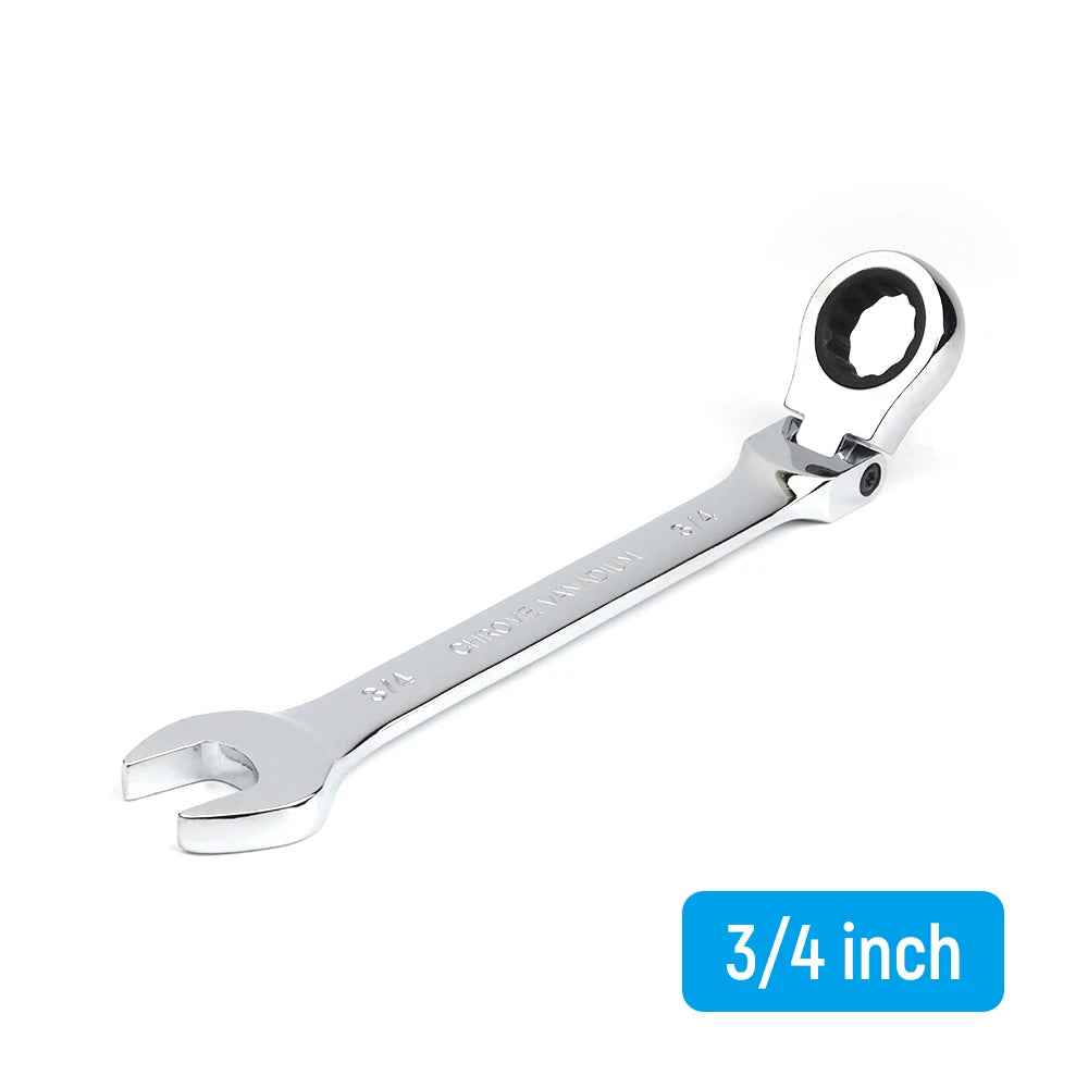 1/4-15/16 Inch 1-Piece Imperial Size Ratchet Wrench Set of Keys Spanner Flexible Head Universal Hand Tools Car Repair Tool