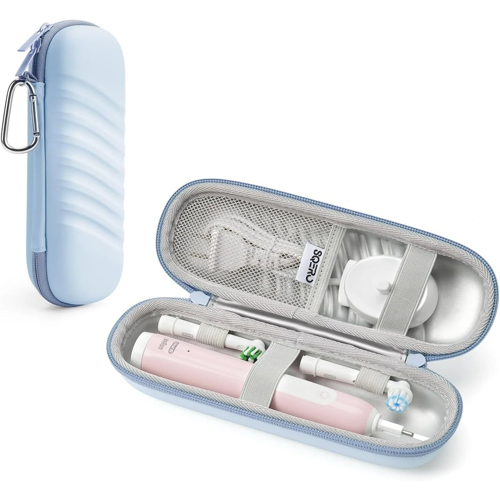 Electric Toothbrush Case for Oral-B Pro/iO/Philips Sonicare, Waterproof Traveling Storage Bag with Mesh Pocket Covers Protection
