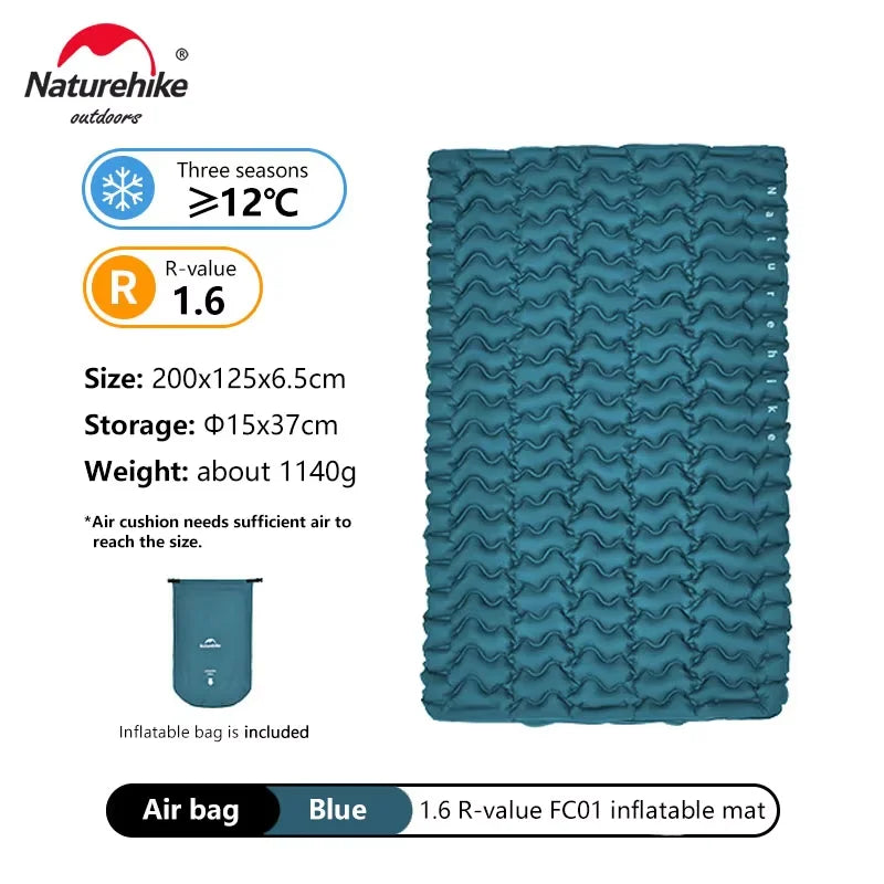 Naturehike Inflatable Mattress Camping Mattress Air Mattress Ultralight Outdoor Sleeping Pad Folding Bed Hiking Sleeping Mat