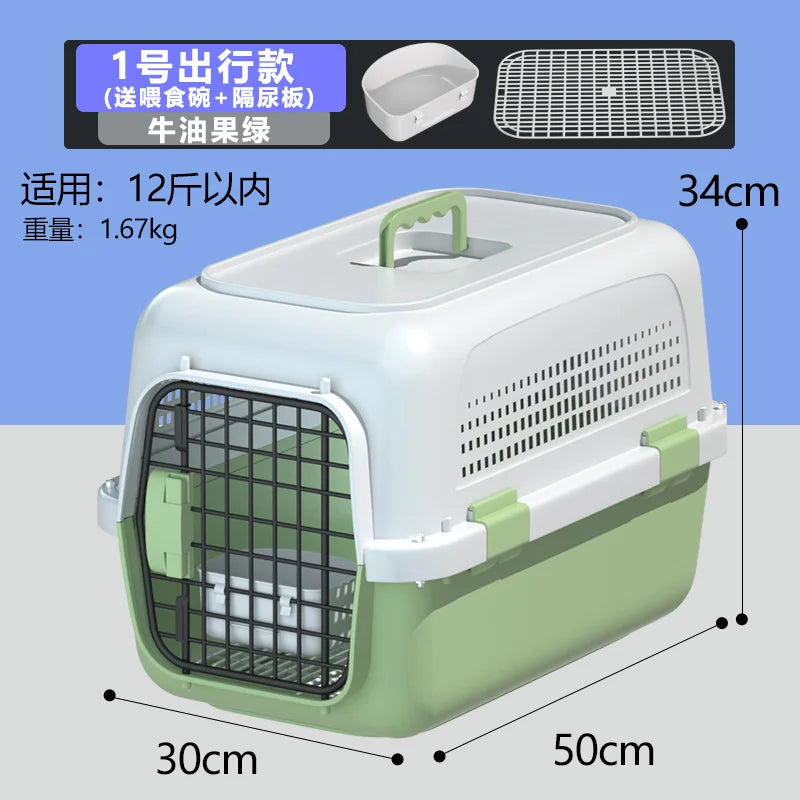 ‌Large Dog Crate for Air Travel - Pet Carrier with Wheels, Foldable Kennel for Golden Retriever, Airline Approved Portable Cage