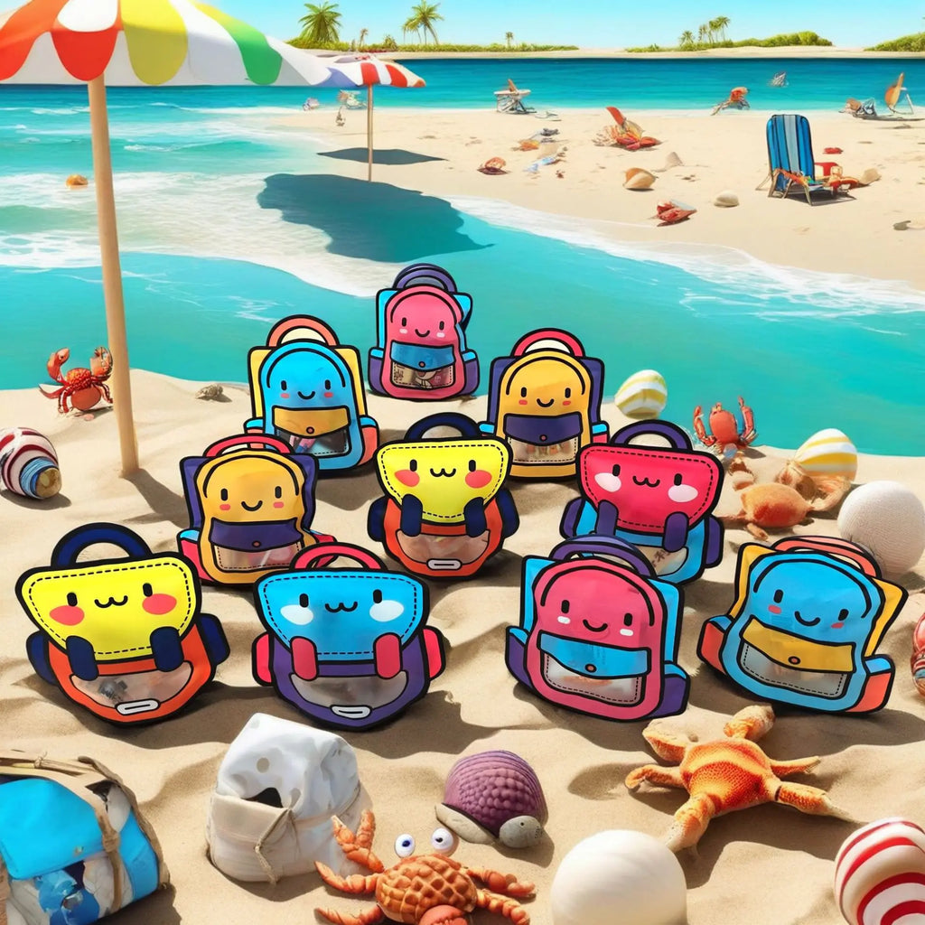 10/25/50 PCS Cartoon Treat Bag Reusable Waterproof Handheld Gift Bag with Handle Carry Treat Pouch for Cookies, Toys, and More