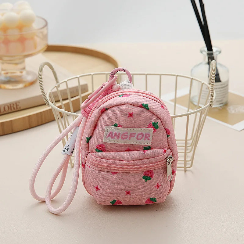 Mini Lipstick Earphone Bag, Trendy Niche Design Pendant Coin Purse, Cute Bag Charm with Lanyard