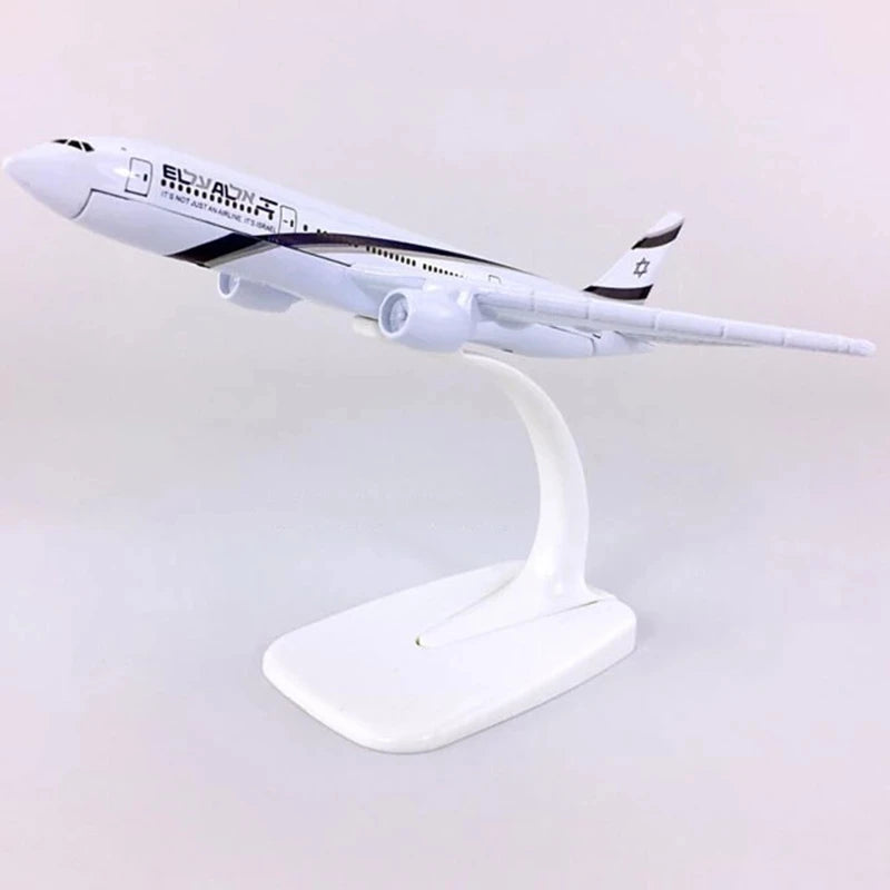 16CM Diecast Toy Metal 1:400 B-777 B777 El Al Air Airlines Aircraft Model Alloy Aircraft Model Commemorative Collection Gift