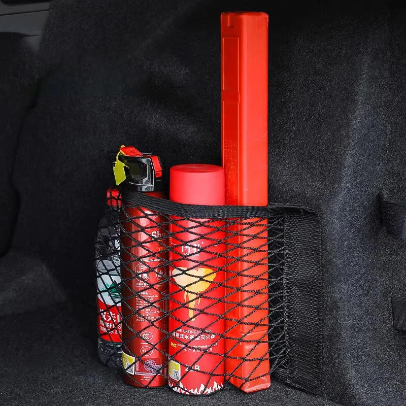 Car Trunk Storage Net Pocket Velcro Car Trunk Supplies Storage Net Car Storage Bag Fixation Artifact