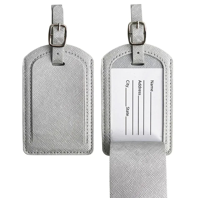Leather Luggage Tag Baggage Boarding Bag Tag Suitcase Tag Luggage Bag Tags Name ID Address Label Luggage Tags Travel Accessories
